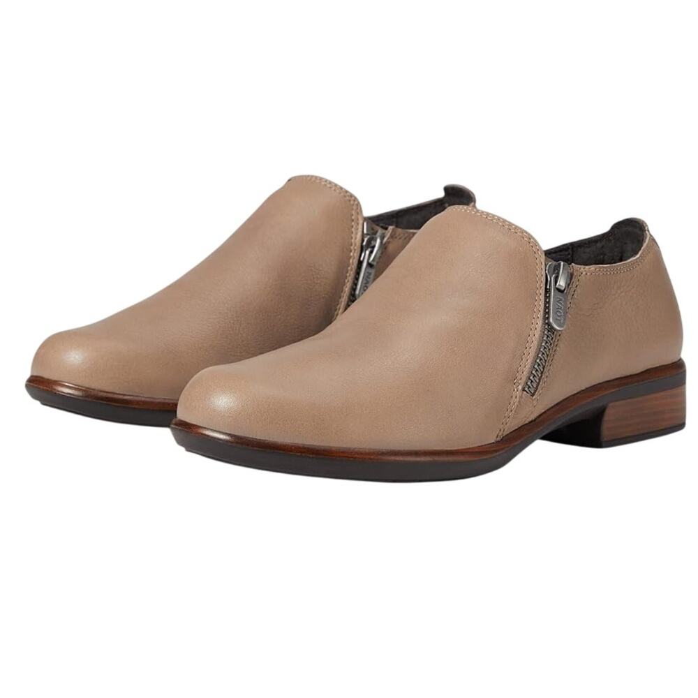 Naot Womens Autan Shoes EU 35 US 4M Gray Leather Flats Slip On Loafers